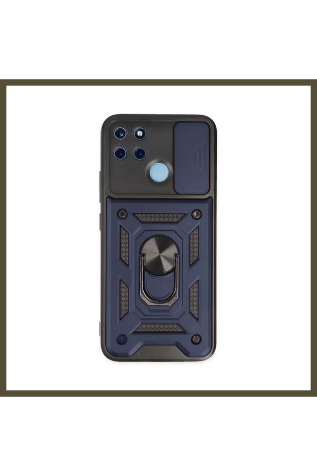 Realme C25Y Compatible Case with Pars Lens Ring - Navy Blue BX