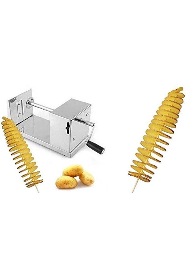 Stainless Steel Manual Tornado Spiral Potato Chips Twister Vegetable Cutter