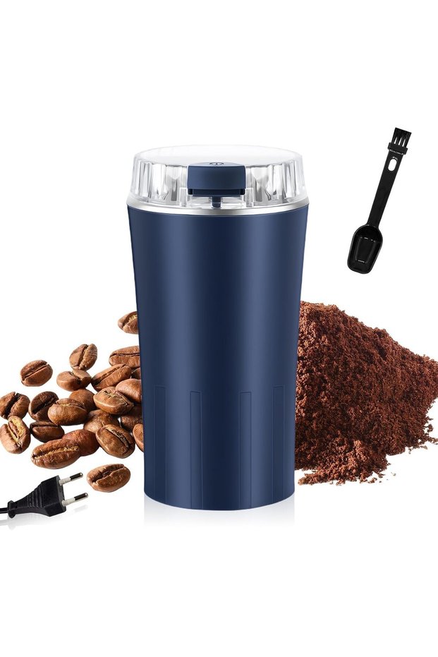 Electric Coffee Grinder 300W, Espresso Bean Spice Grinder with Stainless Steel Blades, Multifunctional Grinder for Coffee Beans, Spices, Herbs, Nuts - Powerful & Durable