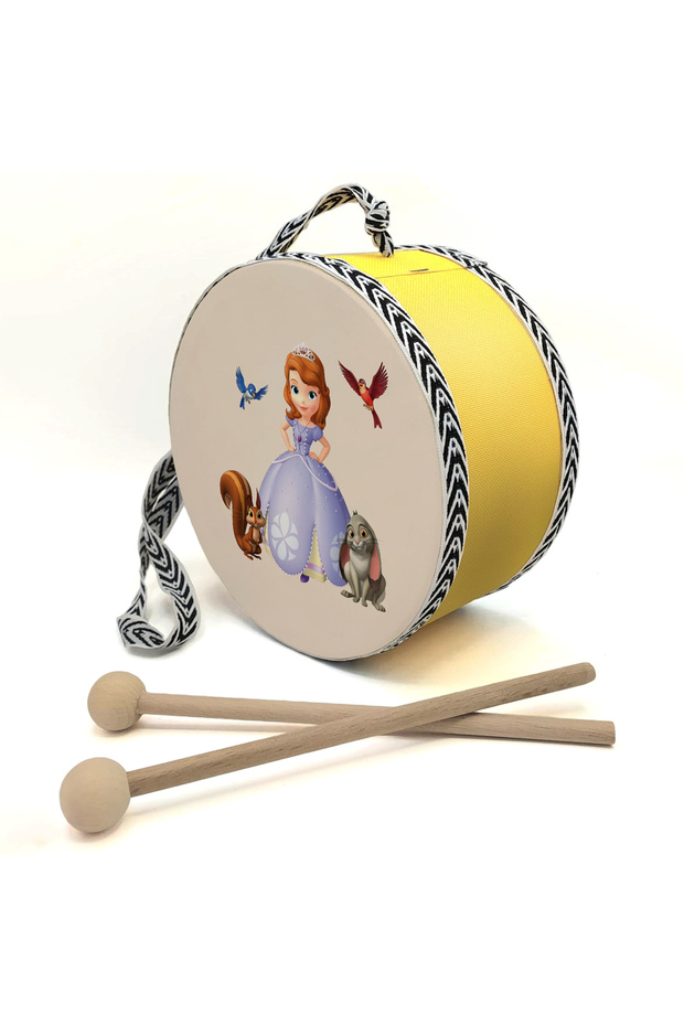 Princess Sofia Unprinted Leather Children's Drum (Ages 1–5) - Yellow