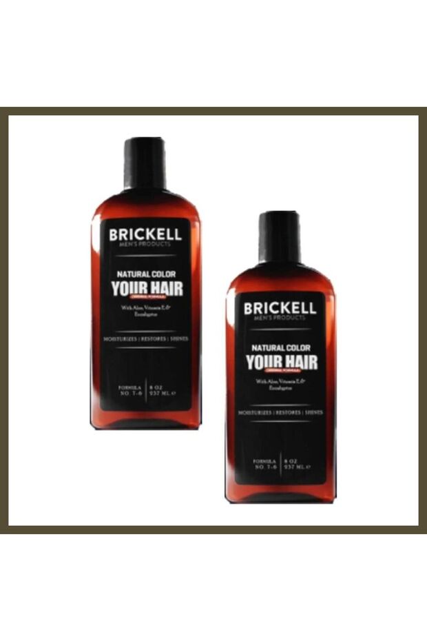 Brickell Men's Hair and Beard Care Shampoo, 300 ml, 2-Pack BX