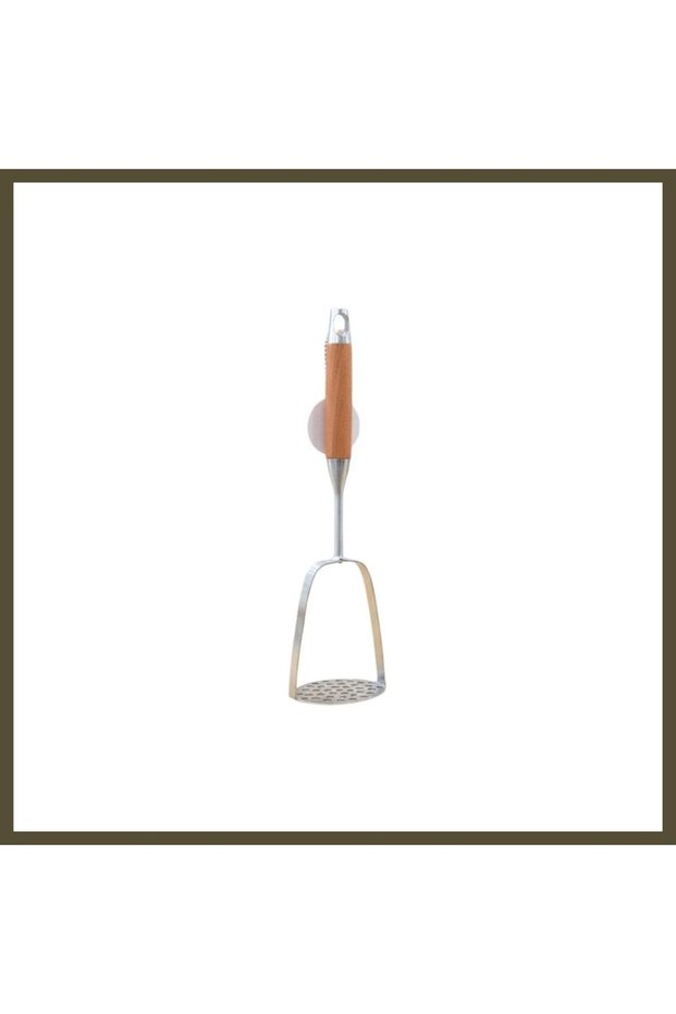 Steel Potato Masher with Strappy Wooden Handle BX