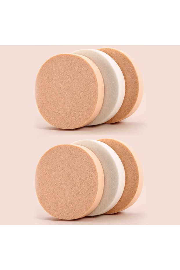 Mix 6pcs 6/2Pcs Facial Powder Foundation Puff Round Shape Portable Soft Cosmetic Puff Makeup Foundat