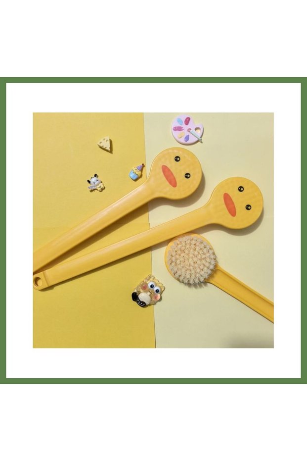Soft-Bristled Body Scrub Brush with Duck Design HB006