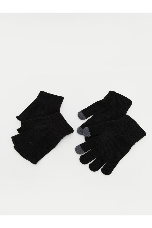 Boys' Knit Gloves, 2-Pack, for Style-Conscious Kids from UZG STORE
