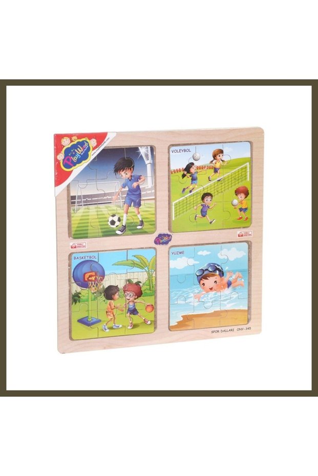 ONY-343/344/345/346 Wooden Educational 4-Piece Puzzle - Onyıl BX