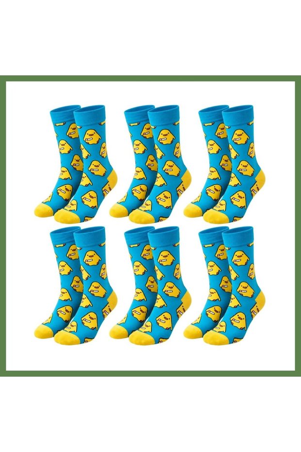 Unisex Ankle Socks with Colorful Chick Pattern | Soft, Stretchy, and Comfortable for Everyday Use HB006