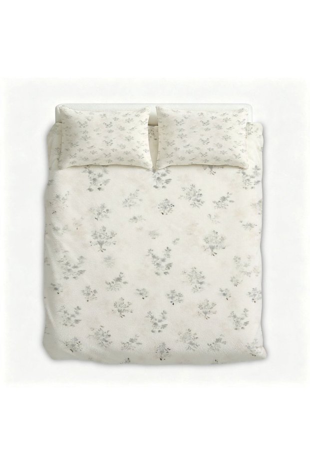 Modern Universal Boho Flannel 3Pcs Bedding Set, Warm Bedroom Linens