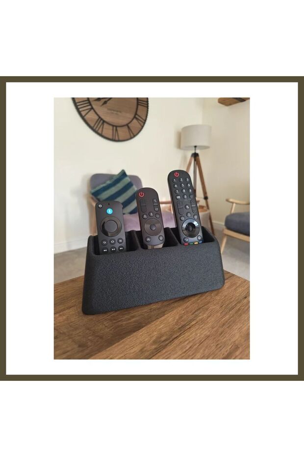 3D-Printed Three-Controller Stand, Side Table, and Desktop Controller Organizer, Textured Ma BX
