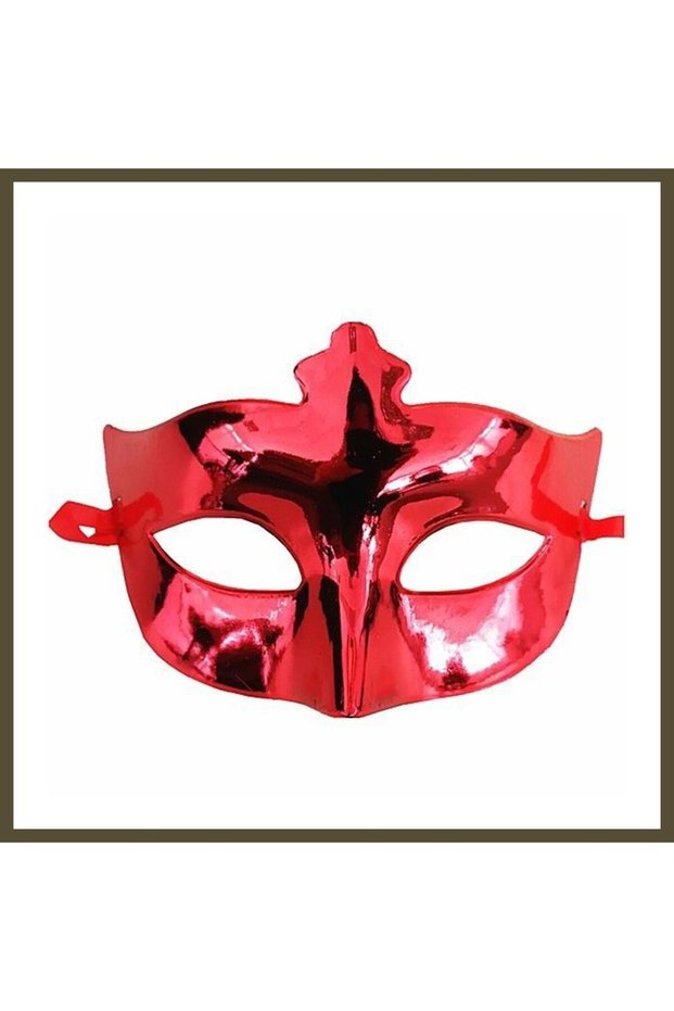 Red-Themed Costume Party Extra-Bright Ball Mask 15x10 cm BX