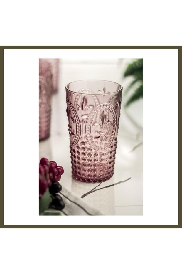 Acrylic Plum Single Long Glass & Water/Soft Drink Glass 750 ml (Large Size & Not Glass BX
