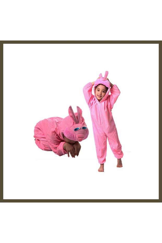 Pink Children's Bunny Costume, Ages 2–3, 80 cm BX