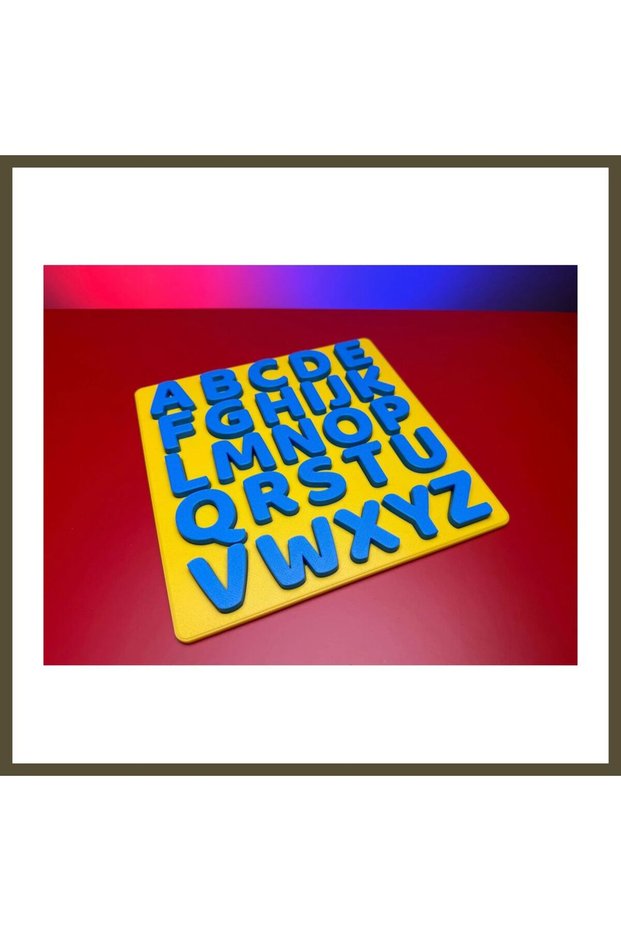 3D-Printed A-Z Capital Letter Alphabet Puzzle - 26-Piece Educational Set BX