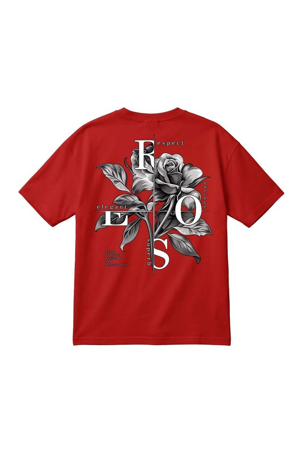 ROSE Printed Unisex Oversized T-Shirt