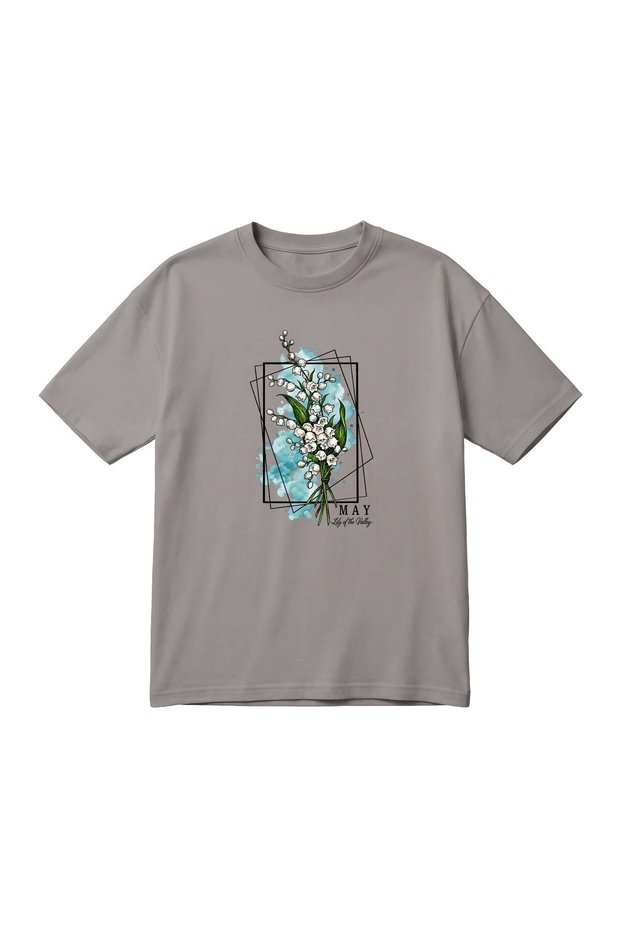 Unisex Oversized T-Shirt with Floral Print