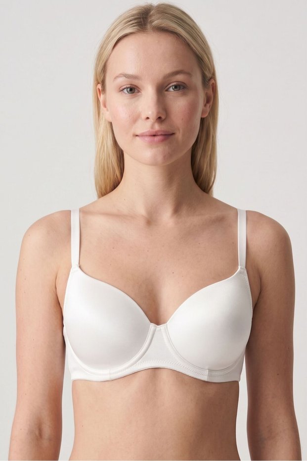 Women's Ecru Micro Non-Padded Bra