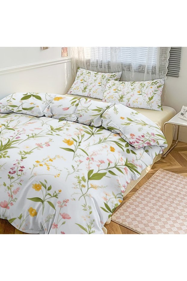 Trendy Boho Chic Bedding Set 3Pcs, Home Decor Bedroom Bedding