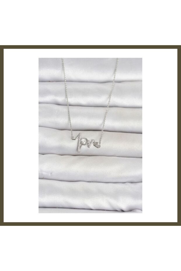 Silver-Toned Rice-Patterned Modal Women's Necklace BX
