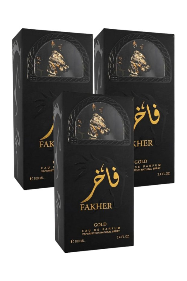3 قطع عطر ذهبي 100 مل