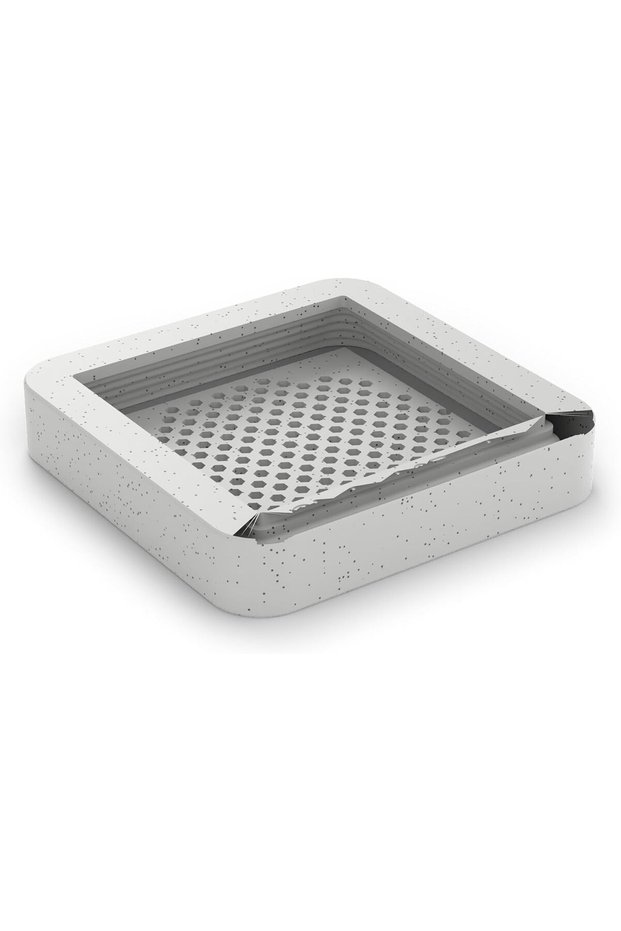 Springy Mesh Valet Tray, Entryway Bedside Organiser, 16 cm, Marble