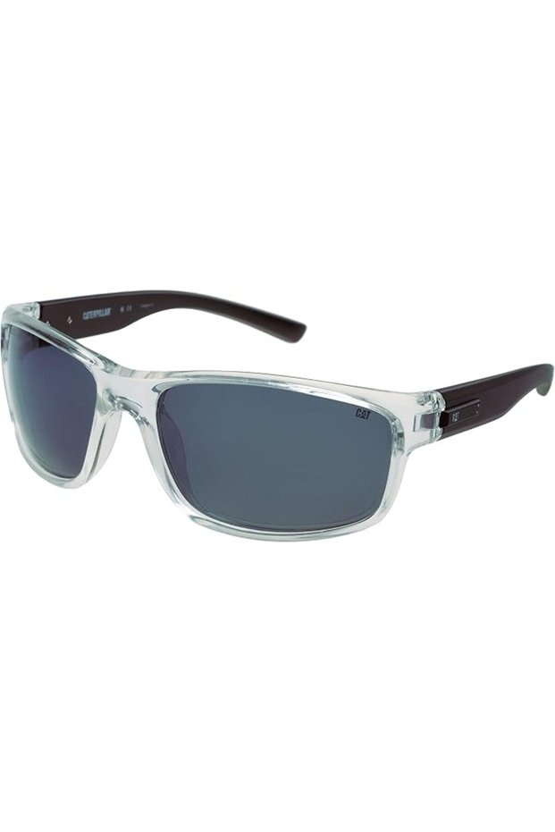 8019 Men's Polarized High Wrap Rectangular Sunglasses, 63 mm