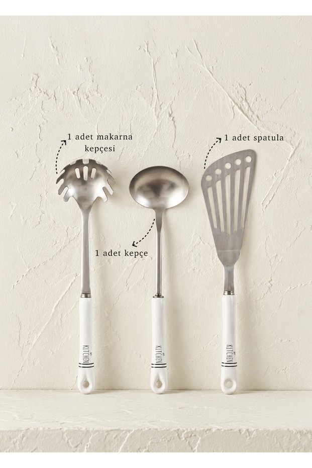 My Kitchen 3-Piece Serving Set, White
