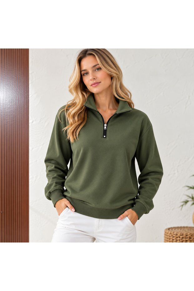 Fleece-lined SWEATSHIRT--741