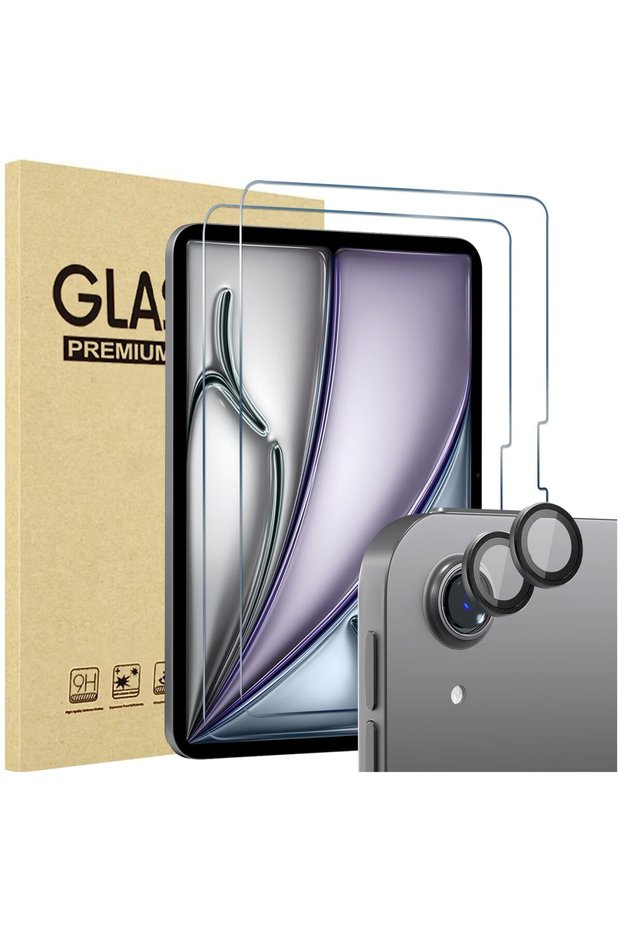 واقي شاشة ProCase (عبوة من قطعتين) لجهاز iPad Air مقاس 13 بوصة M4 2026 / M2 2024 + واقي عدسة الكاميرا (عبوة من قطعتين)