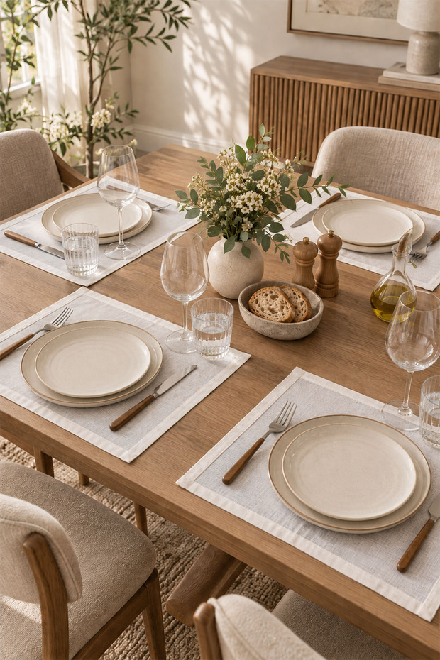 Run Stain Resistant, Hassle-Free 4-Piece Placemat (35 x 45 cm)