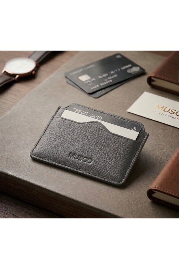 Luxury Genuine Leather Card Holder, Multi-Compartment