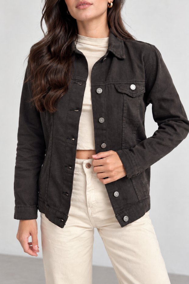 Women's Linen Boyfriend-Cut Relaxed-Fit Jacket