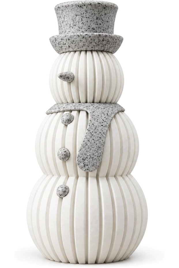 Modern Snowman Figurine, Marble