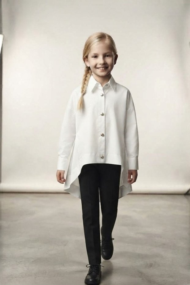 Long-Sleeved Button-Down Shirt