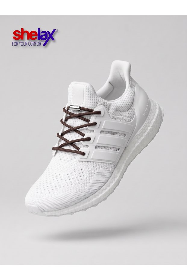 Round Metal Capsule-Locked Smart Shoelace - Brown