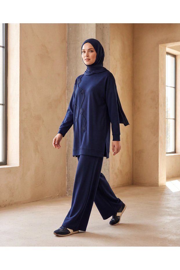 Stone-Embellished Soft Textured Flexible Premium Suit