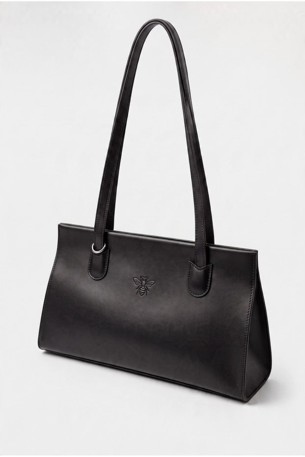 Mira Model Black Women's Shoulder and Clutch Bag with Magnetic Closure - Women's Shoulder Bag