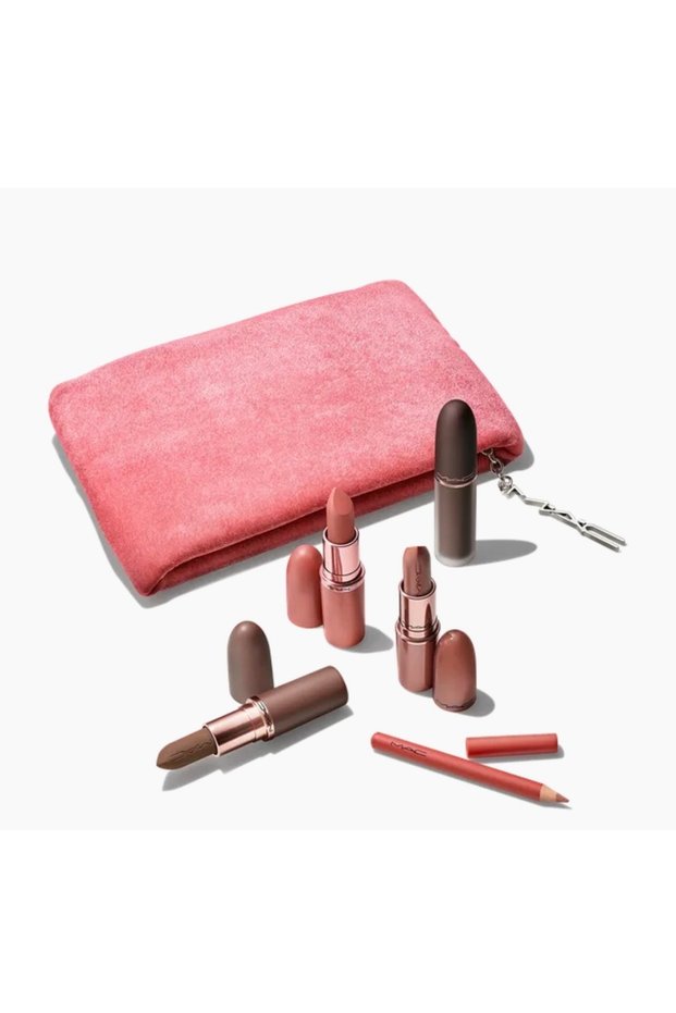 M·A·C CELEBRITY NUDES LIP VAULT – 5-PIECE NUDE LIP MAKEUP SET WITH CASE – NEW YEAR'S SPECIAL COLLECTION