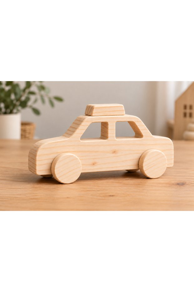 Wooden Paintable Toy Car, Handmade, Natural, Gift-Quality Toy
