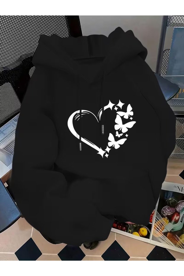 Unisex Printed Hooded Sweatshirt | Oversized , Cotton, Daily Comfortable
