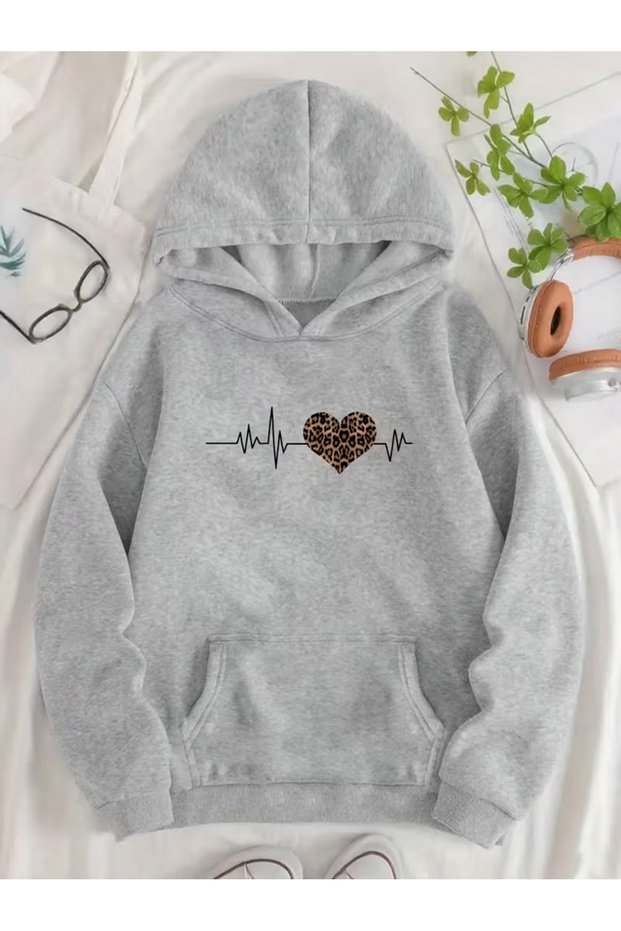 Unisex Printed Hooded Sweatshirt | Oversized , Cotton, Daily Comfortable