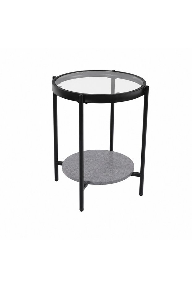 خدمه مفرد خشب زجاج دائري 4545 C159S GREY