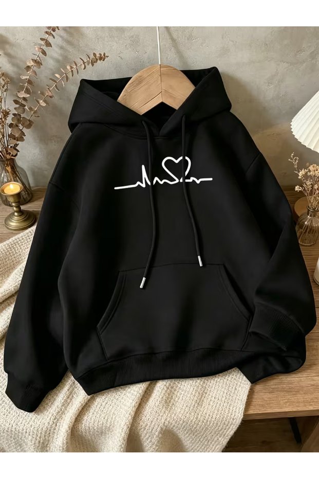 Unisex Printed Hooded Sweatshirt | Oversized , Cotton, Daily Comfortable