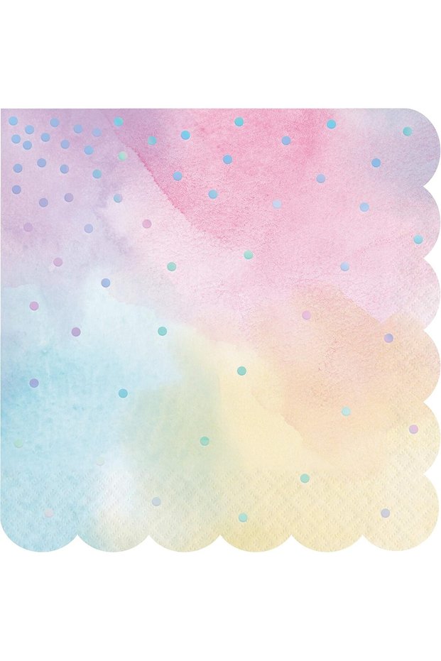 Luncheon Napkins 16 Pieces Set, Iridescent