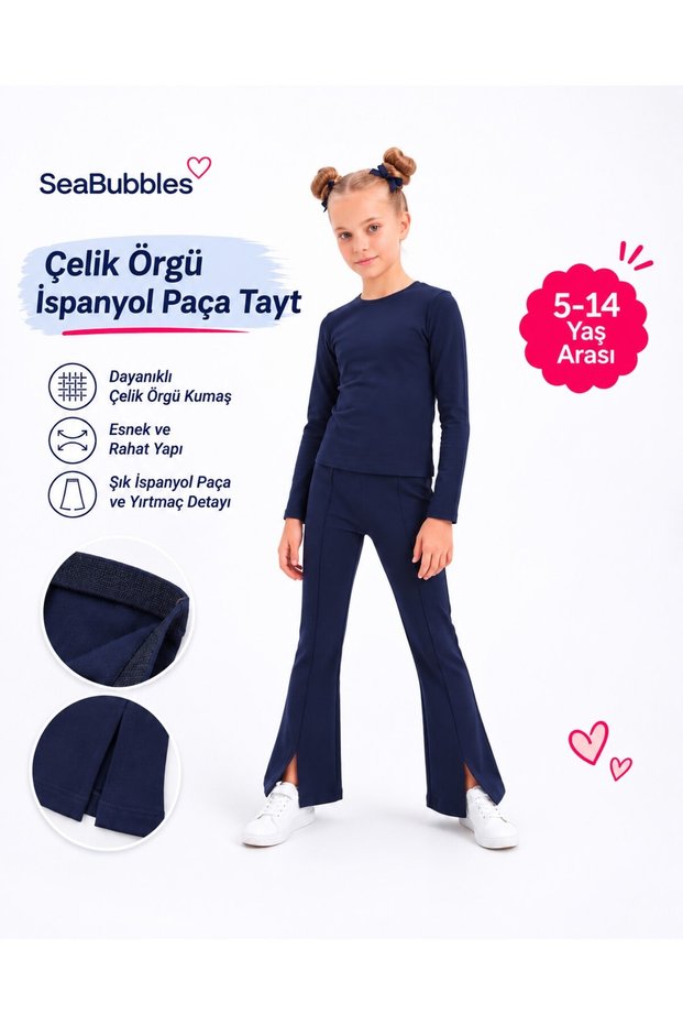 Steel Knit Spanish-Cut Children's Leggings