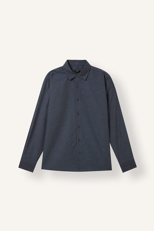 Regular Fit Polo Collar Textured Long Sleeve Shirt I0456Ax26Wn