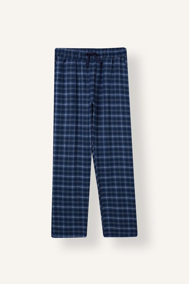 Regular Fit Plaid Pocketed Normal Flannel Pajama Bottoms I8516Ax26Au