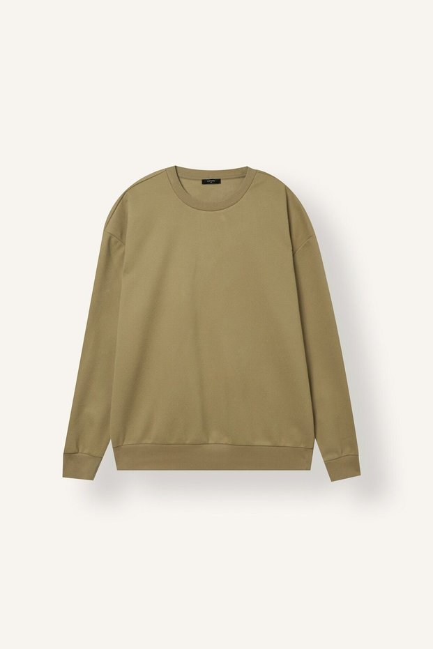 Boxy Fit Crew Neck Basic Sweatshirt H9869Ax26Wn