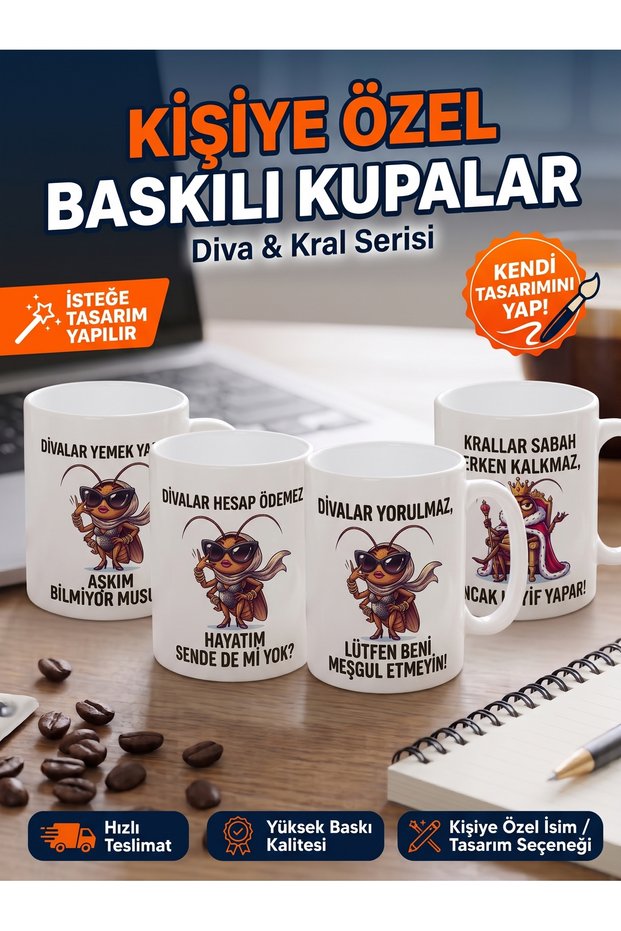 Baskılı Kupa Hamamböceği l Diva