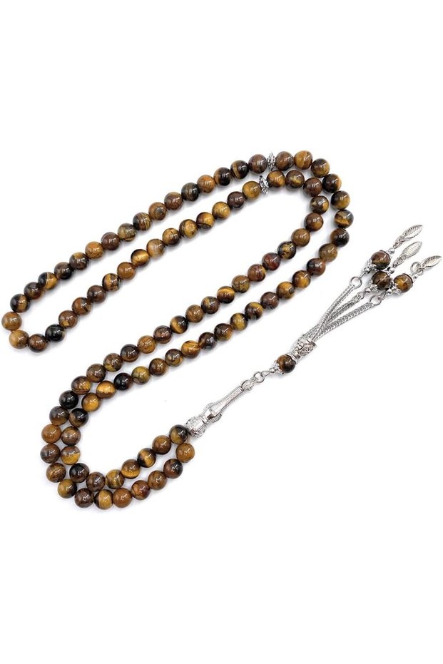 99pcs 8mm Beads Tiger Eye Stone Rosary