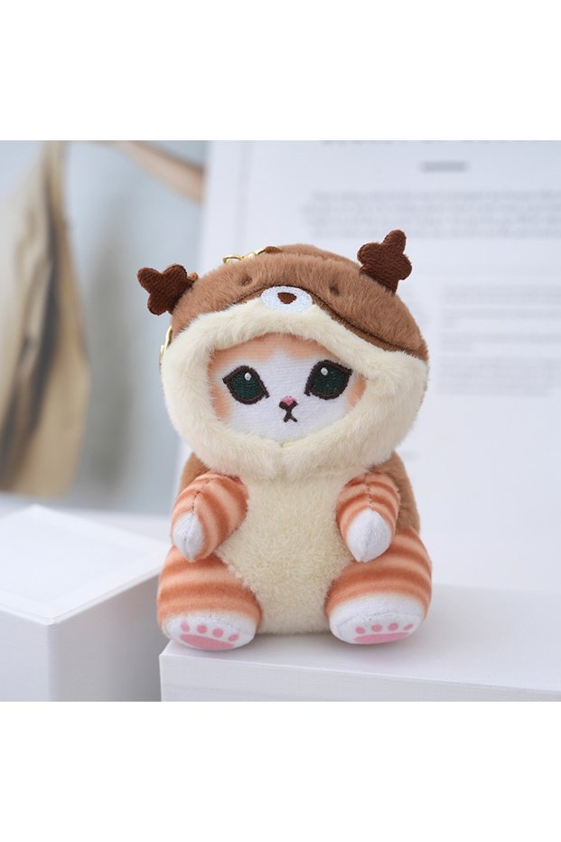 about 12cm Squirrel Cat 12cm Anime Mofusand Plush Keychain Pendant Bag Pendant Cartoon Cute Little R